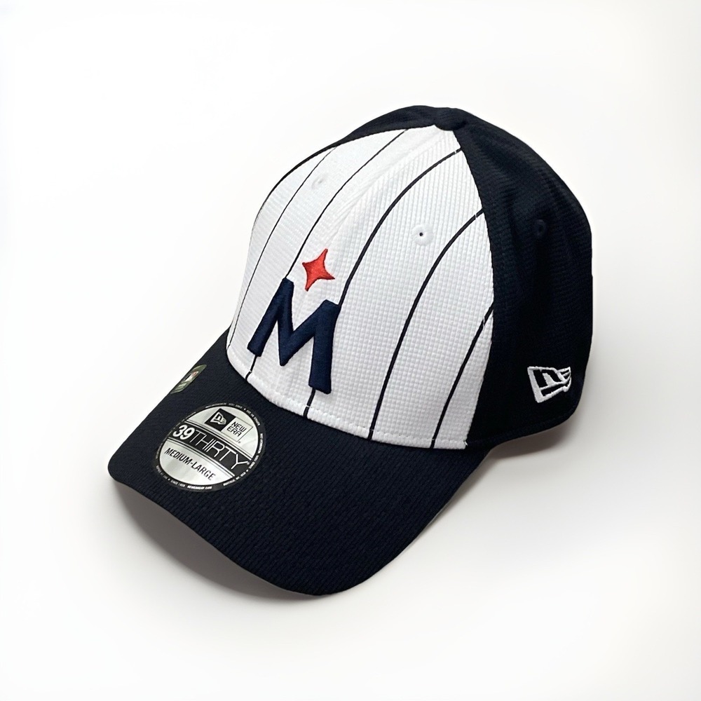 Minnesota Twins Hat New Era 39Thirty M/L Baseball Cap Navy White Pin Stripes NEW